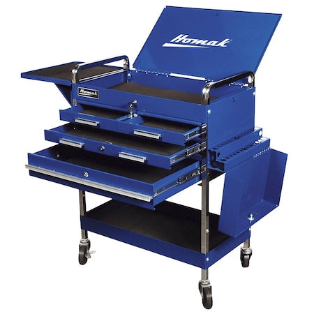 Homak 30in 4-DRAWER FLIP-TOP CART BL06036404